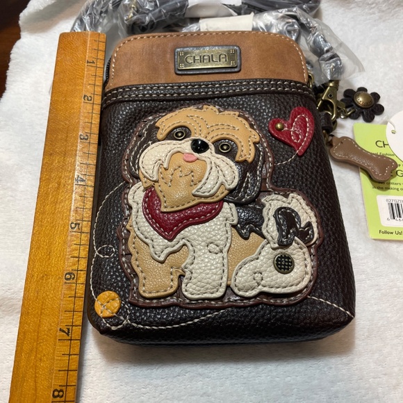 Chala Shih Tzu Convertible Crossbody Phone Purse Wallet Pouch New with Tags - Picture 8 of 9